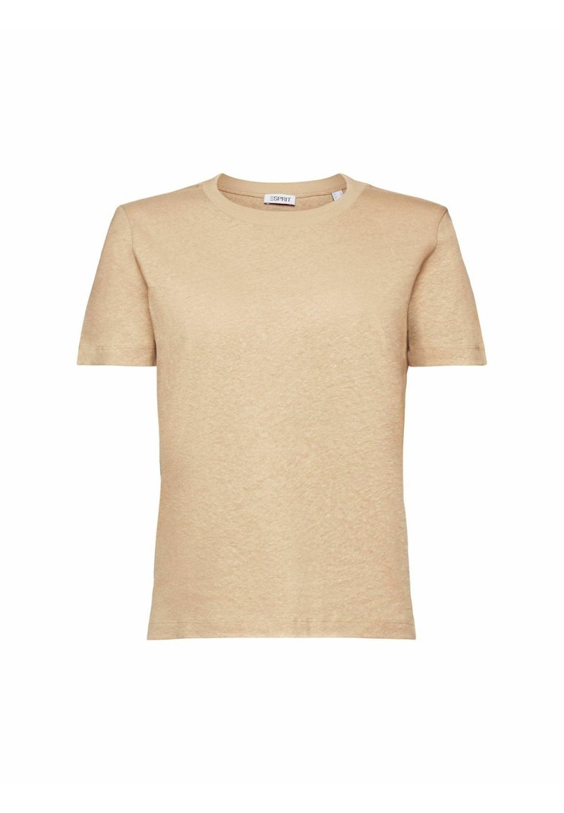 Esprit T-shirt basic beige mêleerd Esprit T-shirt basic beige mêleerd