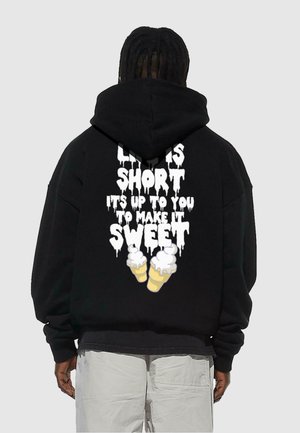 LIFE IS SWEET - Hoodie - black