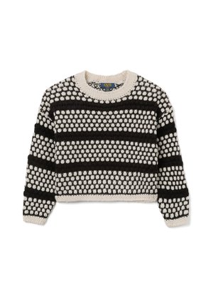 Strickpullover - white black