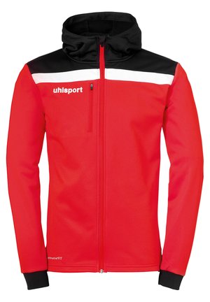 Sweat zippé - rot/schwarz/weiß