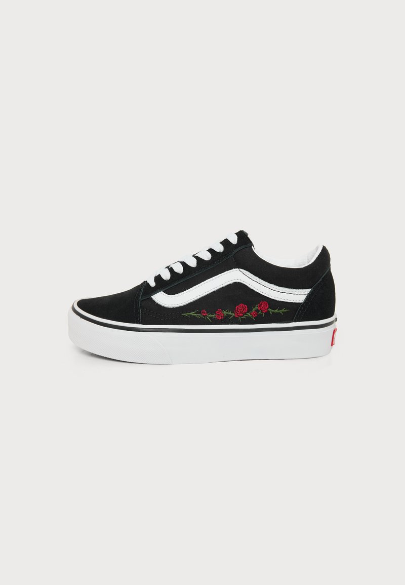 Vans OLD SKOOL rose embroidery black/red/black