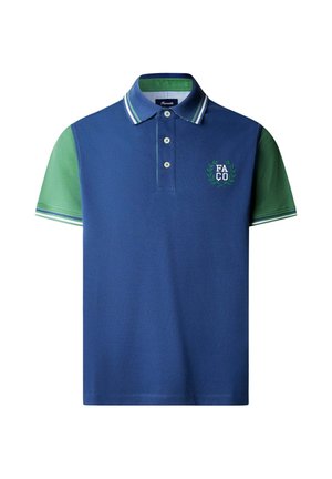 Façonnable, FAÇONNABLE POLO SHIRT BICOL PRINT PIQ PLO - Polo shirt - scout blue