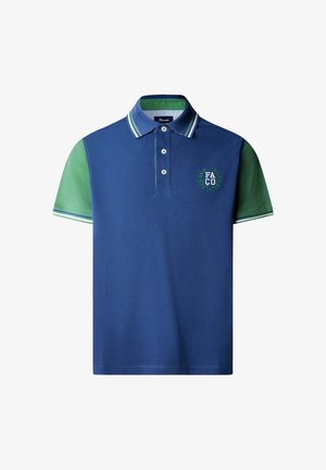 Façonnable, FAÇONNABLE POLO SHIRT BICOL PRINT PIQ PLO - Polo shirt - scout blue