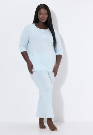 BRODERIE ANGLAISE DETAIL SET - Conjunto de pijama - arctic blue