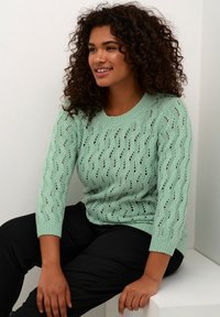 Kaffe Curve KCLANA   - Strickpullover - granite green