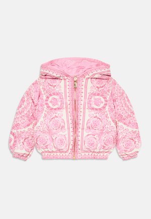 Versace REVERSIBLE JACKET BAROCCO KIDS UNISEX - Chaqueta de plumas - eggshell/pastel pink