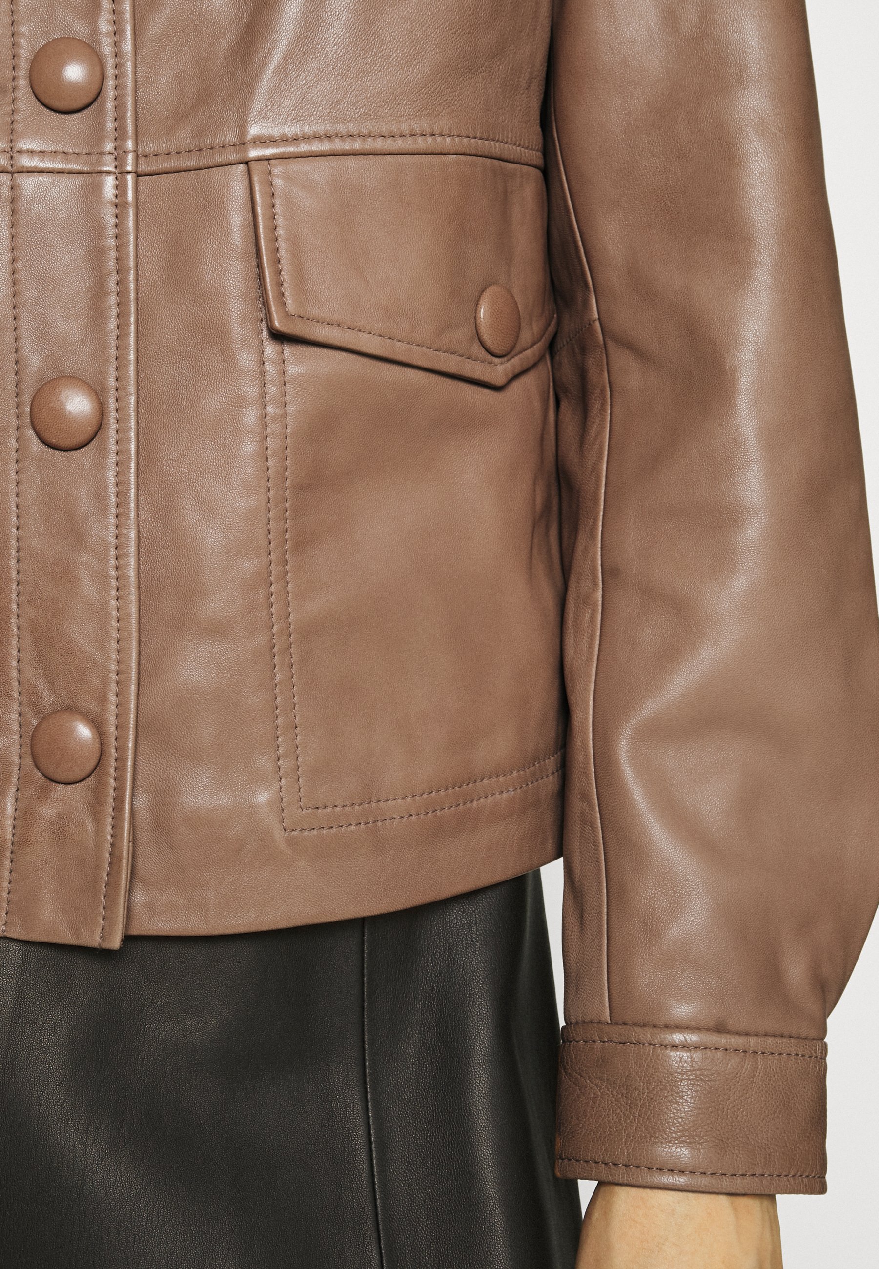 sisley leather jacket