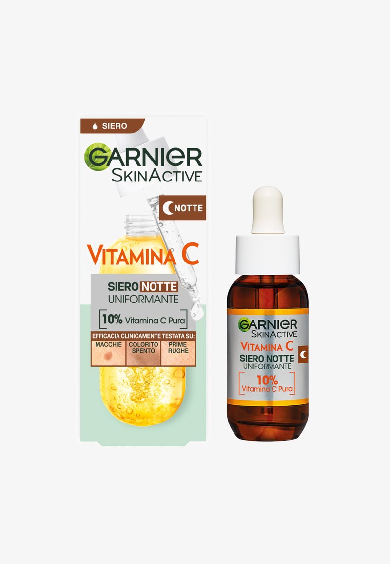 Garnier - SKINACTIVE SIERO NOTTE VITAMINA C UNIFORMANTE 10% VITAMINA C PURA, 30ML - Siero, Ingrandire