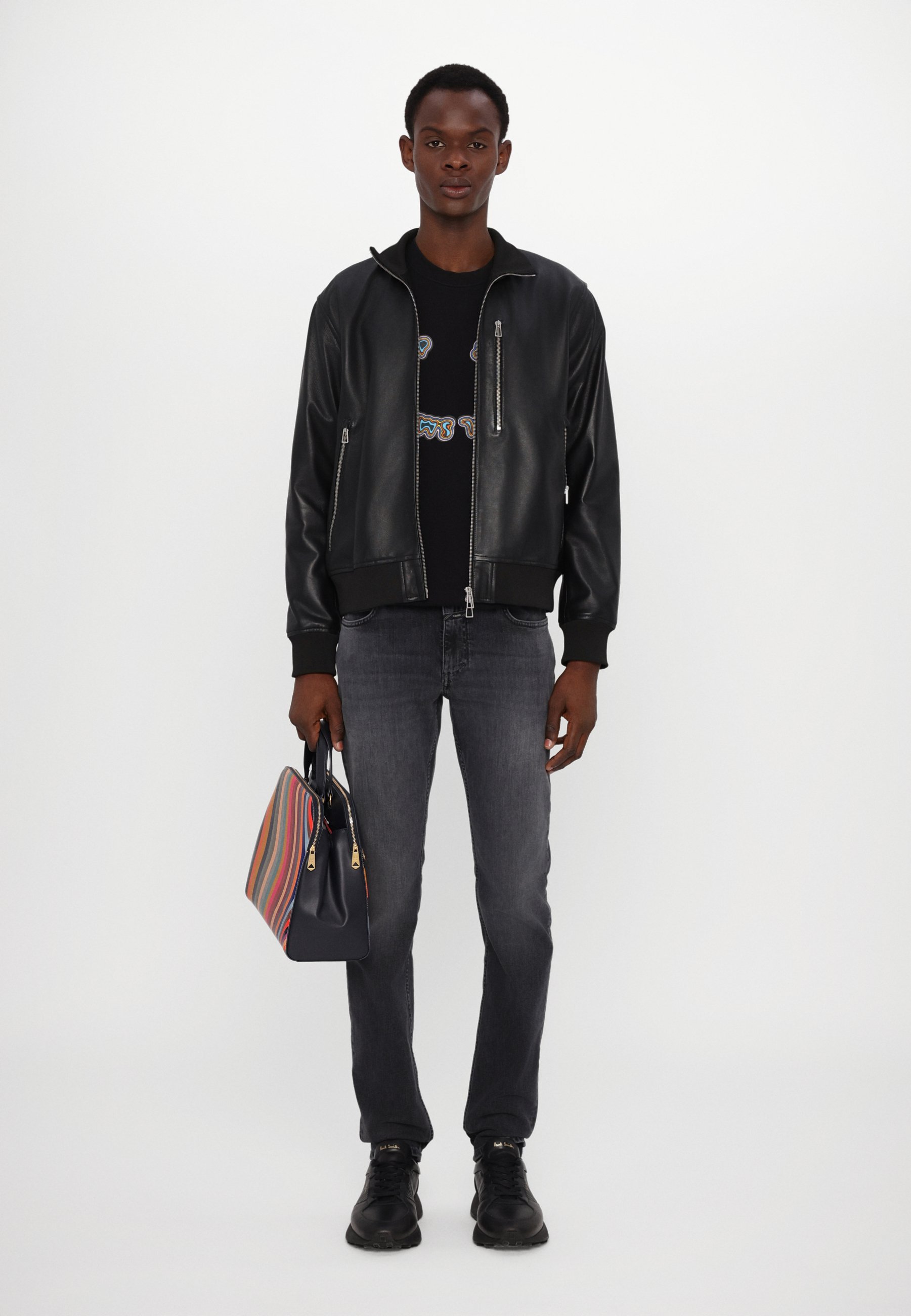 PS Paul Smith Leather jacket - black - Zalando.co.uk