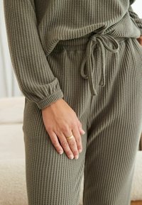 Next SOFT WAFFLE LONG SLEEVE - Nattøj sæt - sage green