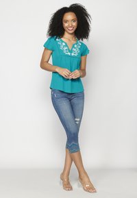 Koroshi SHORT SLEEVE PLEAS - Camicetta - menta   mint