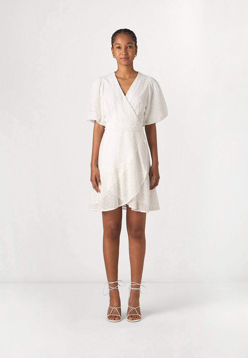 YAS - YASVILMA WRAP DRESS - Dienas kleita - star white, Palielināt