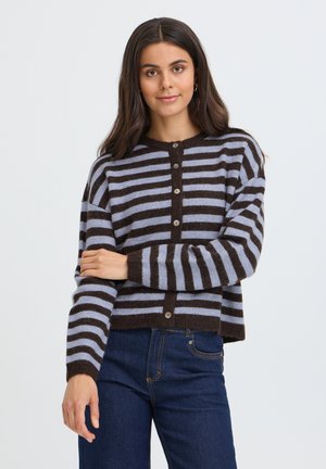 Fransa, FRIDAA CAR - Gilet - hot fudge stripe