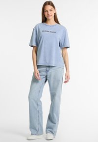 Guess Jeans Tričko s potlačou - himmelblau