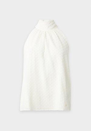 Guess, GINEVRA HIGH COLLAR BOWED - Blusa - cream white
