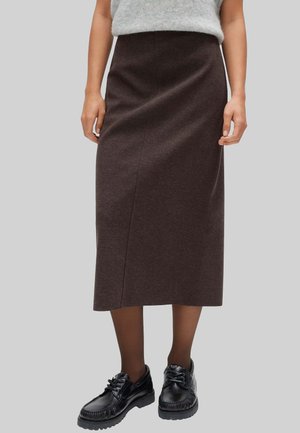 OPUS, MID RISE PENCIL FIT - A-line skirt - affogato