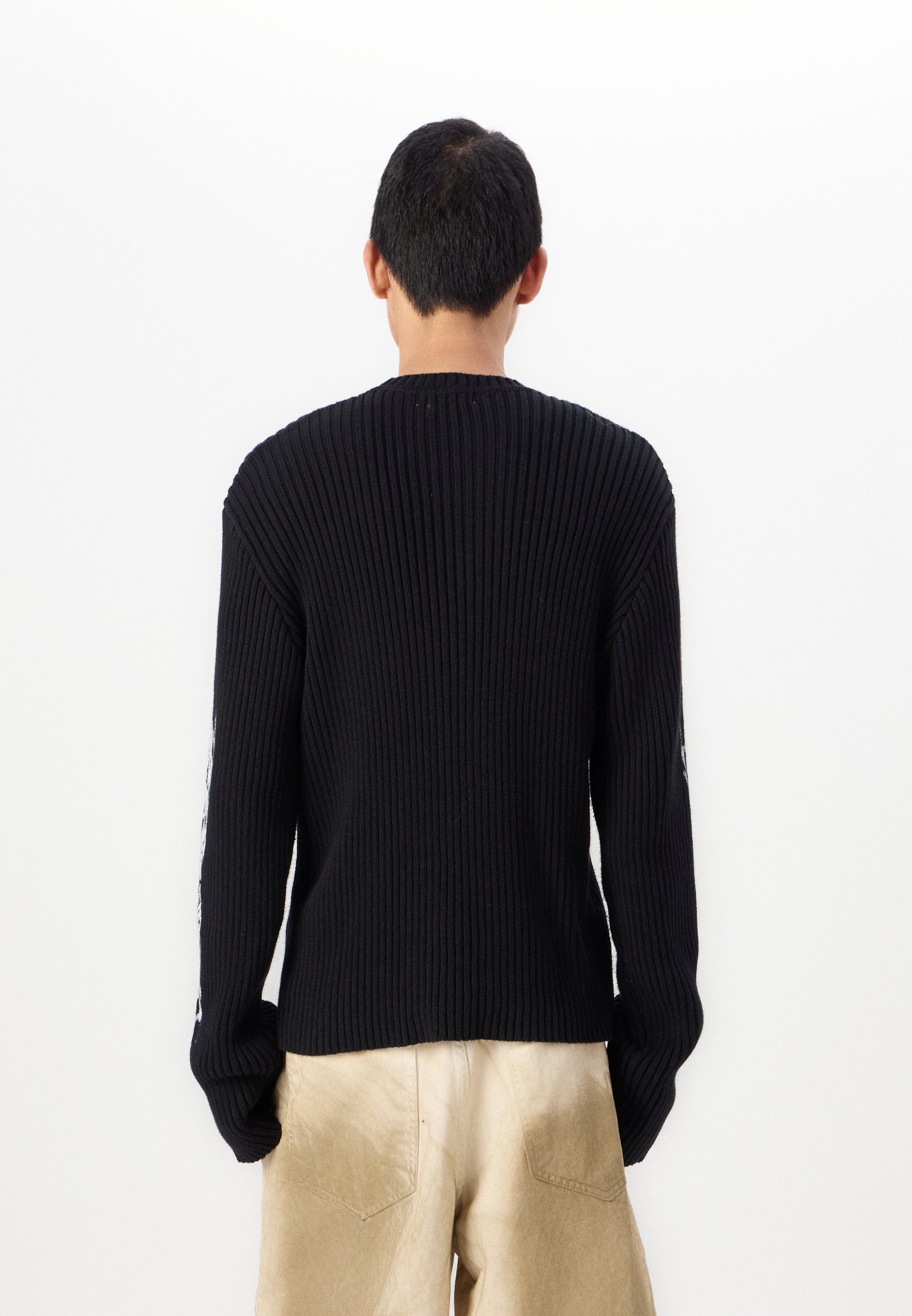 Jaded London BLACK TATTOO RIBBED KNIT UNISEX - Jumper - multi