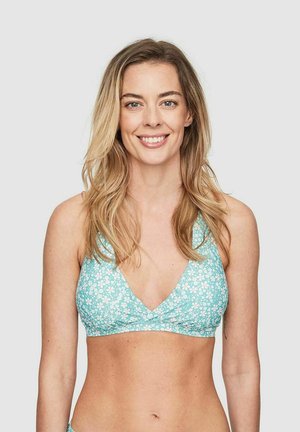 MAUI HALTERNECK - Bikinitop - turkos vit
