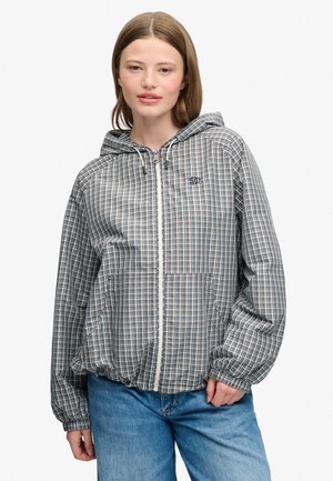 Superdry & Co, SUPERDRY CHECKED RAGLAN WINDBREAKER JACKET.. - Lichte jas - mini brown check