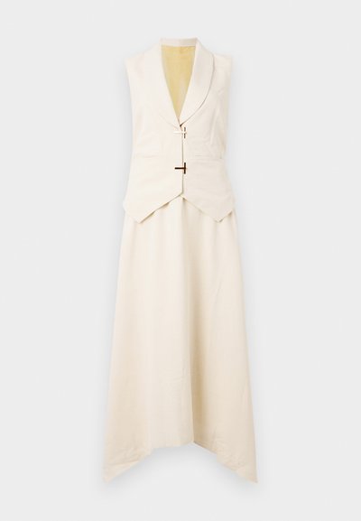 Stine Goya MATTE SHEER TAILORED HANDKERCHIEF DRESS - Vestido informal - ivory/cornsilk