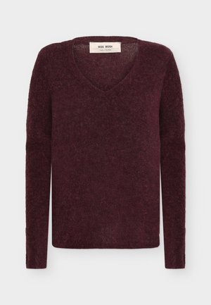 Mos Mosh, MMMAPE SOPHIA V-NECK KNIT - Πουλόβερ - port royale