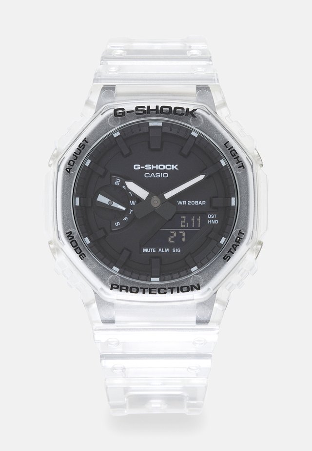 WHITE SKELETON GA-2100SKE UNISEX - Digitalklokke - transparent/white