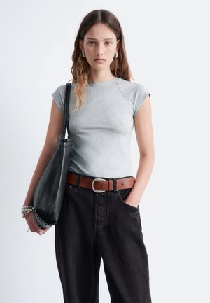 FITTED RAGLAN-SLEEVE  - Basic T-shirt - light grey melange