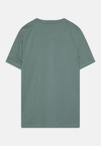 Kortermet t-skjorte i dempet grønn, med myk tekstur, rund hals og rett nederkant. Minimalistisk design, uten mønstre eller synlig maskinvare.