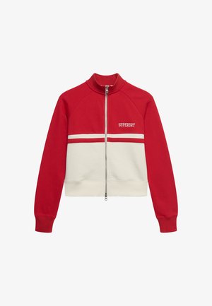 Superdry & Co, SUPERDRY ATHLETIC ESSENTIALS ZIP THROUGH TRACK TOP.. - Sweatjakke - varsity red