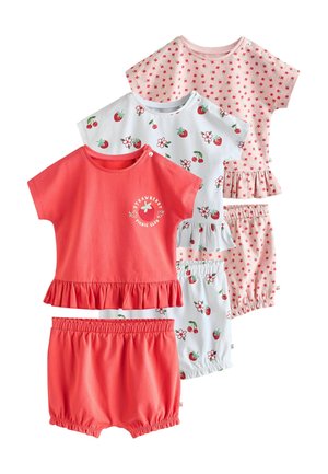 Next REGULAR FIT FRILL  SET 6 PIECE  - T-shirt con stampa - red  pink  white strawberry