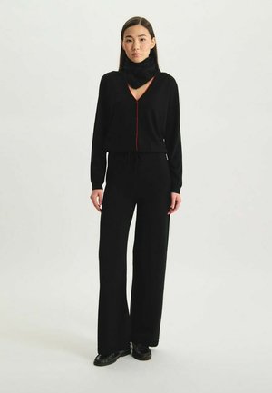 JOHN - Pantalon classique - p black burgundy