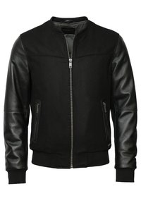 Mustang LEDER IM MIX - Bomber Jacket - black