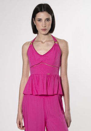 NECKHOLDER TRIMMED - Blouse - azalea