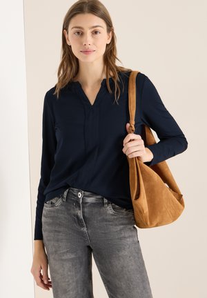 SHIRT IM TUNIKA-LOOK - T-shirt à manches longues - blau