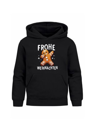 WEIHNACHTSMOTIVE LUSTIGE GESCHENKE OUTFIT - Kapuzenpullover - dabbing lebkuchen schwarz
