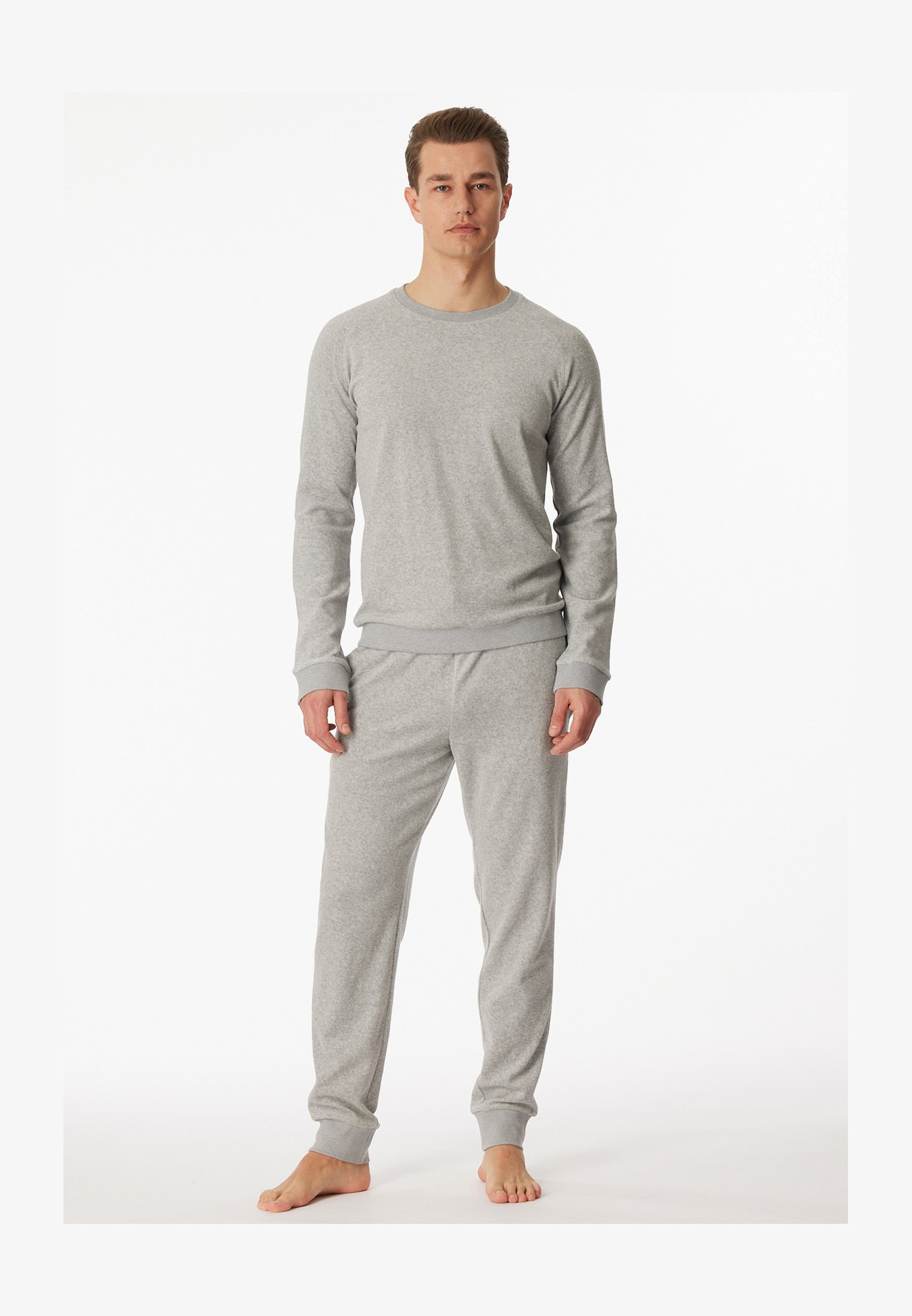 Schiesser Pigiama Lungo Uomo Fine Interlock - Set Morbido E Confortevole