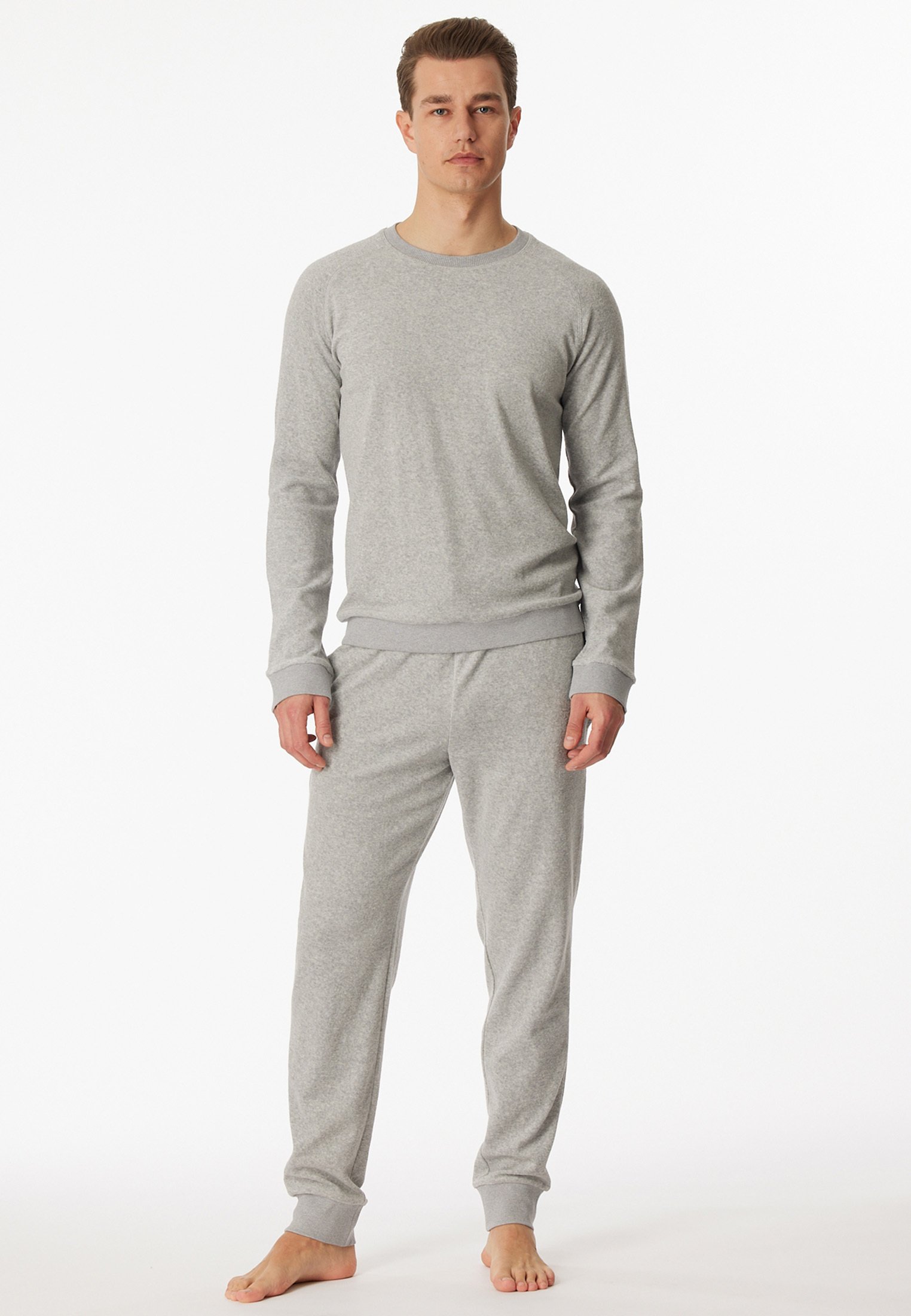 Schiesser Pigiama Lungo Uomo Fine Interlock - Set Morbido E Confortevole