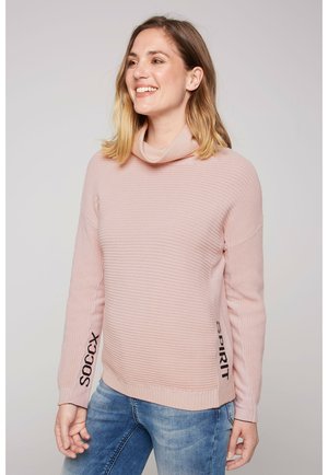 Soccx MIT INTARSIEN - Strickpullover - milky rose