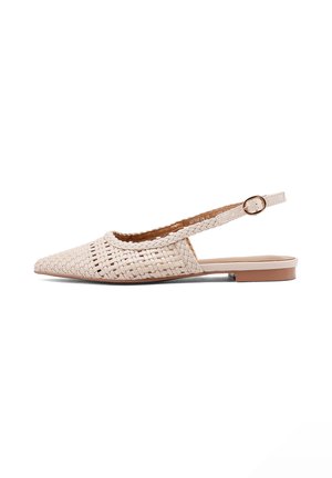 Queen Helena, ZM11006 - Ballerines à brides arrière - beige