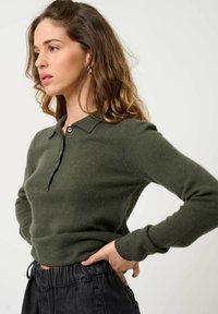 Authentic Cashmere Poloshirt - khaki