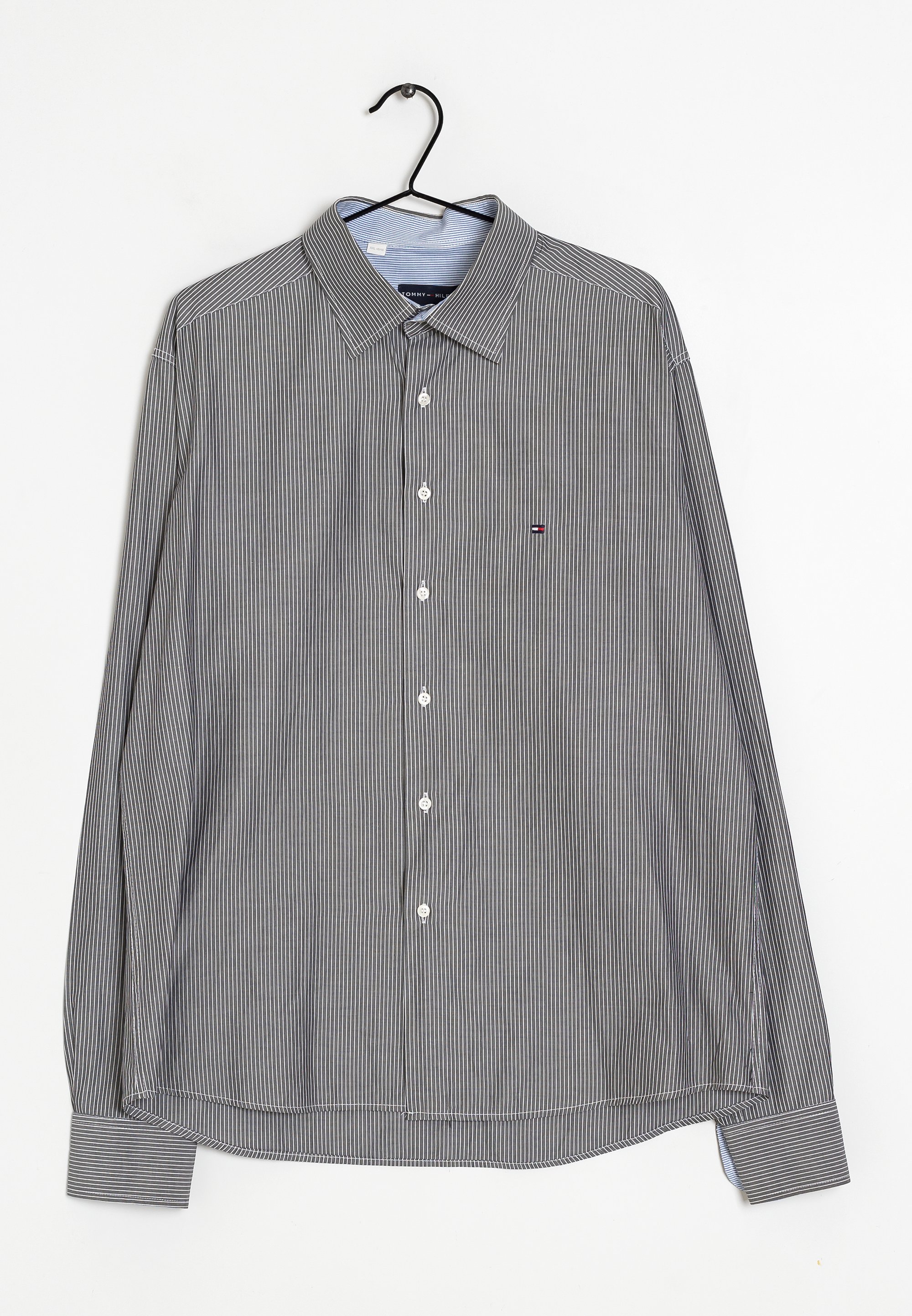 Tommy Hilfiger Formal shirt grey (Pre-owned) Zalando