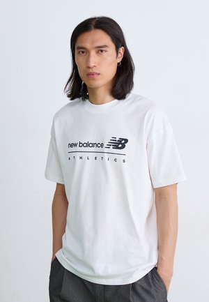 New Balance LINEAR GRAPHIC  - Print T-shirt - white
