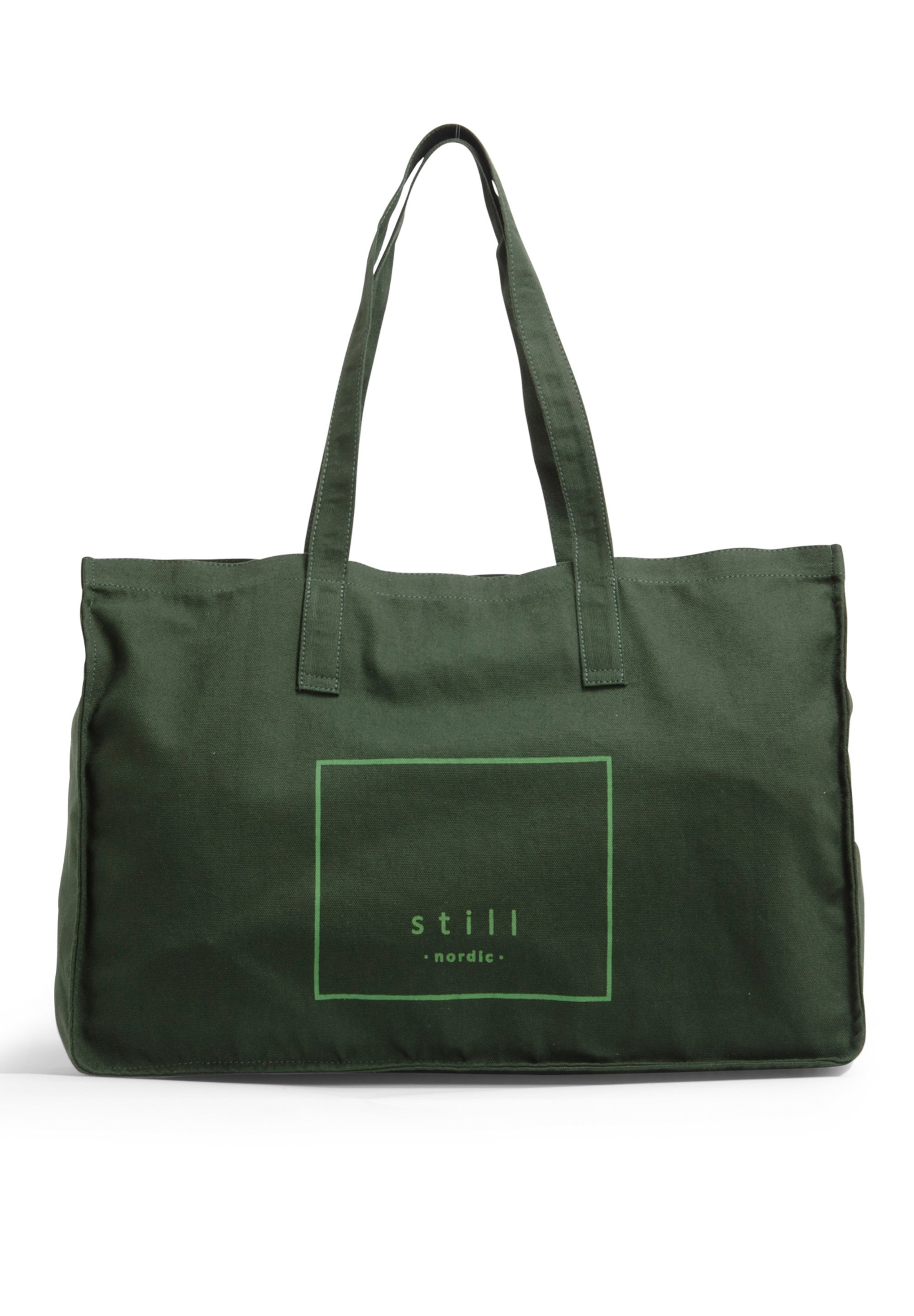Still Nordic STILLCANVAS XL LOGO TOTE - Tote bag - olive - Zalando.de