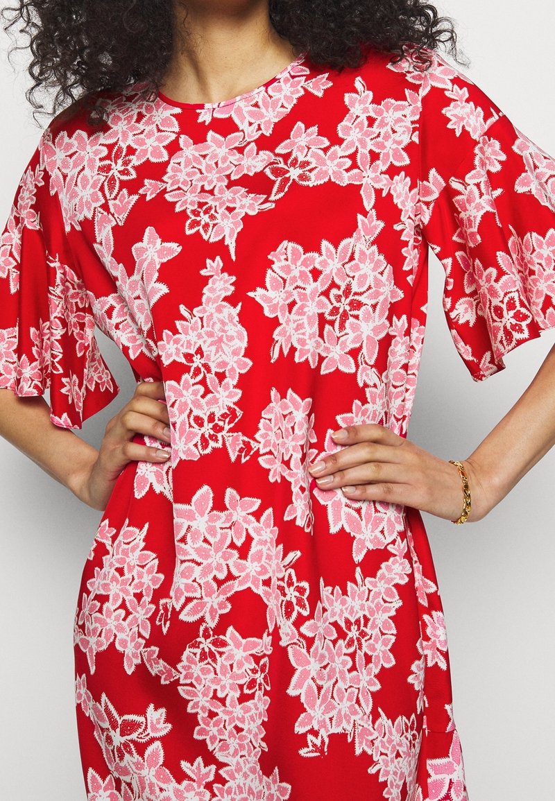 open lace back dress Diane von Furstenberg Julian Wrap Dress Asher Vermillion Floral Size 1   Celebrity Owned