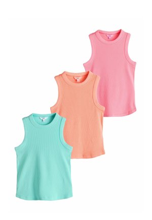 REGULAR FIT RACER  - Topp - fluro pink blue orange