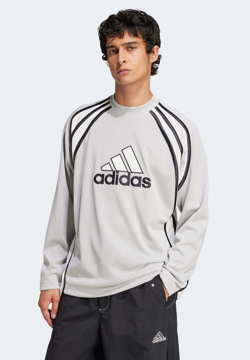 adidas Originals - WARM-UP LONG-SLEEVE - Tops ar garām piedurknēm - grey two, Palielināt