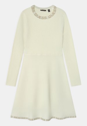 JUNIOR MIDI DRESS - Pletené šaty - salt white