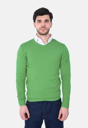 SCOLLO A V - Maglione - verde