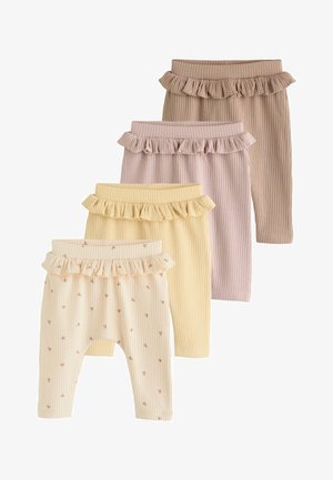 Next, 4 PACK - Legging - purple yellow cream ditsy