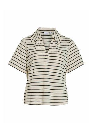 VILA MIT KURZEN ÄRMELN V-AUSSCHNITT - Polo shirt - birch